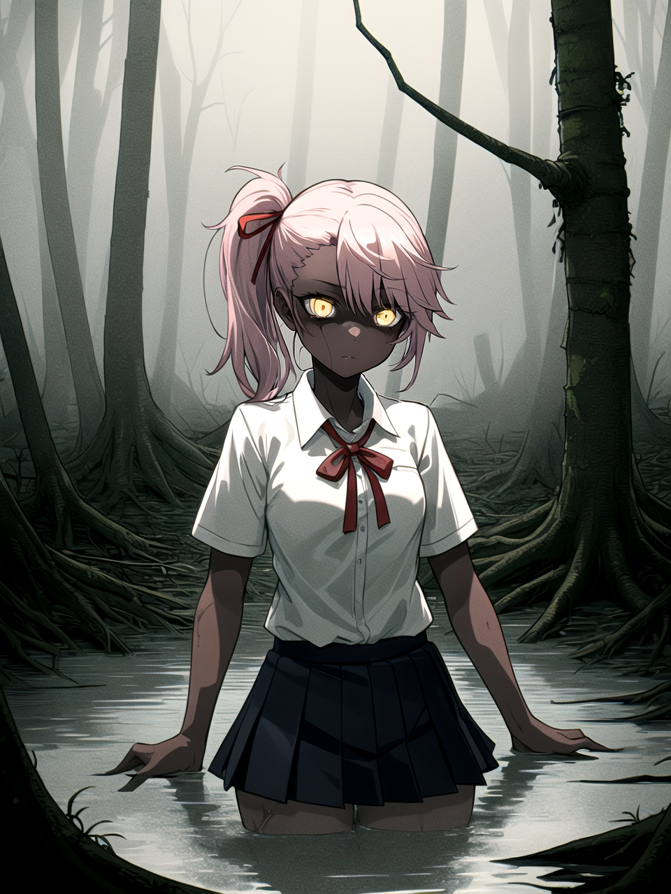 467564225-masterpiece, best quality, 1girl, solo, dschloe, pink hair, side ponytail, yellow eyes, dark-skinned female, homurahara academy.png